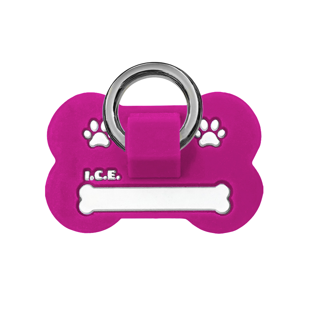 Silicone Custom Engraved Dog Bone Dog ID Tag (5 Colors)