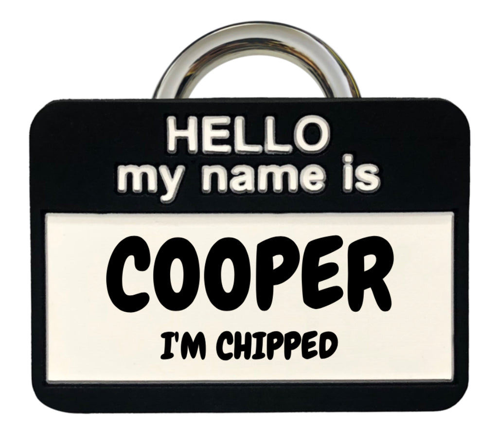 Silicone Custom Engraved "Hello My Name Is" Dog ID Tag (5 Colors)