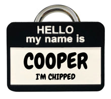 Load image into Gallery viewer, Silicone Custom Engraved &quot;Hello My Name Is&quot; Dog ID Tag (5 Colors)
