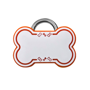 Silicone Custom Engraved Dog Bone Dog ID Tag (5 Colors)