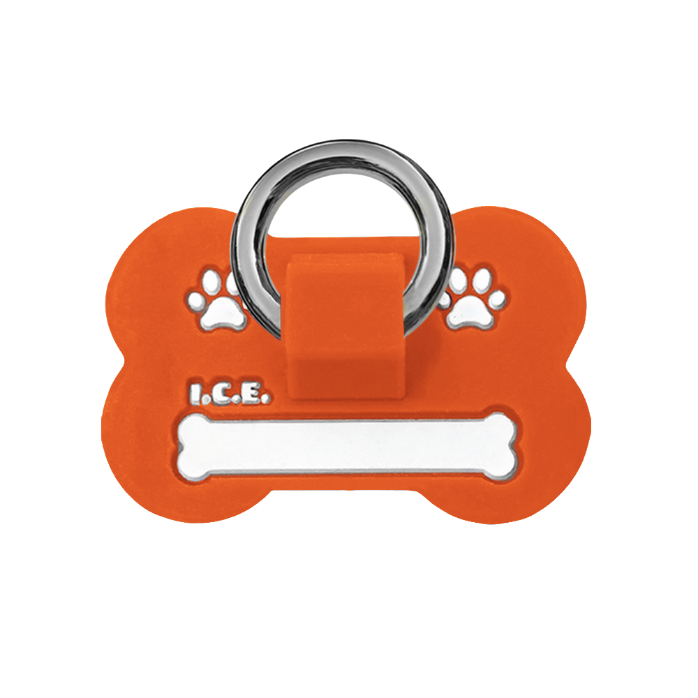 Silicone Custom Engraved Dog Bone Dog ID Tag (5 Colors)